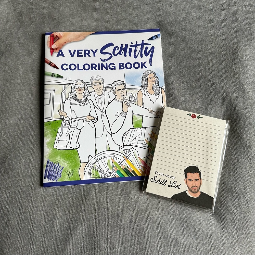 NEW Paper Source Schitt's Creek Gift Set - Coloring Book and Note Pad